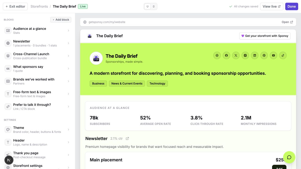Page builder - Build a Storefront that feels like your brand
